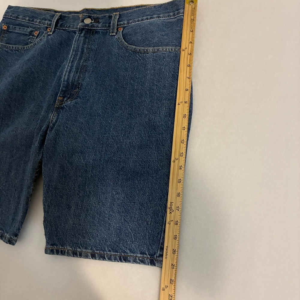 Levis 505 Shorts Jorts Mens Size 36 Denim Streetwear Hip Hop Skater Baggy - Picture 9 of 10
